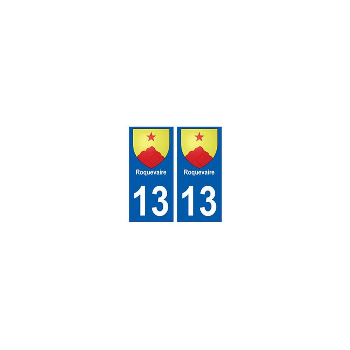 13 Roquevaire blason ville autocollant plaque