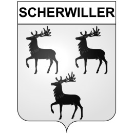 Scherwiller 67 ville Stickers blason autocollant adhésif