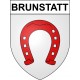 Pegatinas escudo de armas de Brunstatt adhesivo de la etiqueta engomada