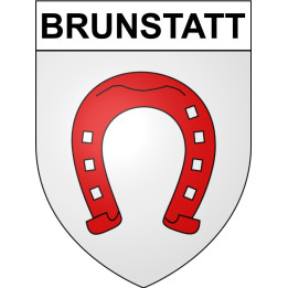 Pegatinas escudo de armas de Brunstatt adhesivo de la etiqueta engomada