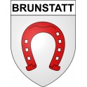 Pegatinas escudo de armas de Brunstatt adhesivo de la etiqueta engomada