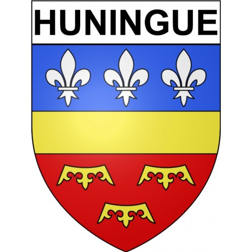 Huningue 68 ville Stickers blason autocollant adhésif