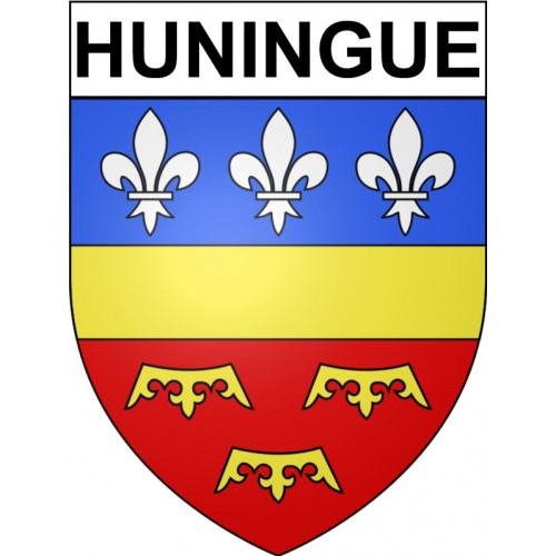 Pegatinas escudo de armas de Huningue adhesivo de la etiqueta engomada