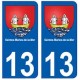 13 Saintes-Maries-de-la-Mer blason ville autocollant plaque
