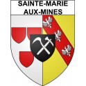 Pegatinas escudo de armas de Sainte-Marie-aux-Mines adhesivo de la etiqueta engomada