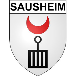 Sausheim 68 ville Stickers blason autocollant adhésif