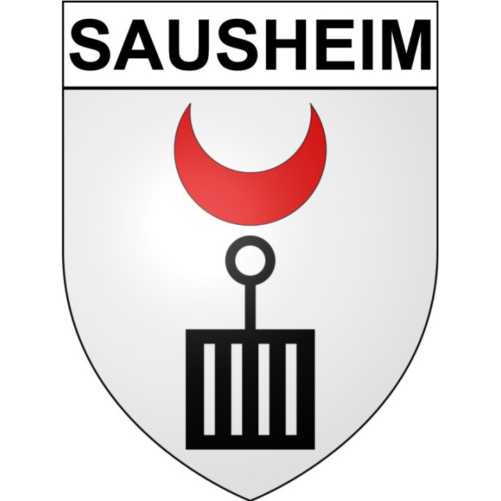 Sausheim 68 ville Stickers blason autocollant adhésif