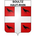Pegatinas escudo de armas de Soultz-Haut-Rhin adhesivo de la etiqueta engomada