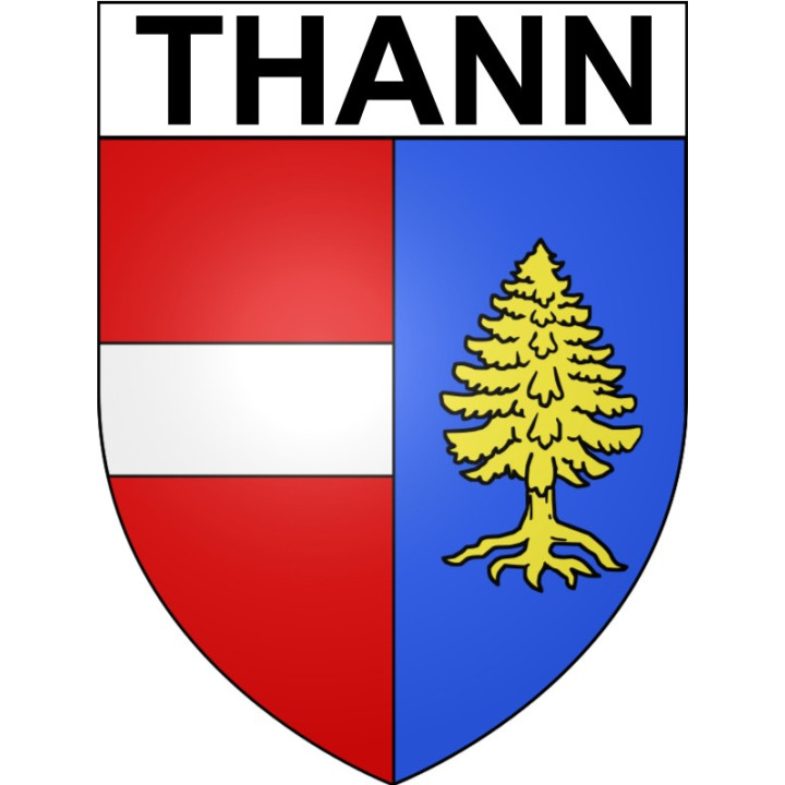 Pegatinas escudo de armas de Thann adhesivo de la etiqueta engomada