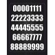 Set 40x Autocollant Sticker Porte Voiture Moto Numero Nombre Chiffre logo 233
