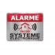 Autocollant alarme système électronique logo 771-2 imitation INOX lot de 12 stickers --2