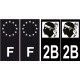 2B Corse placa etiqueta