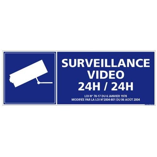 Autocollant propriété sous vidéo surveillance logo9 alarme