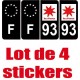 93 Seine Saint Denis sticker plate