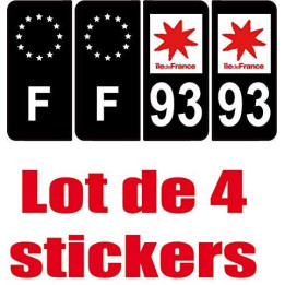 93 Seine Saint Denis aufkleber platte