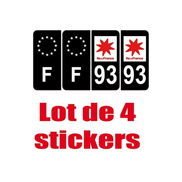 93 Seine Saint Denis aufkleber platte