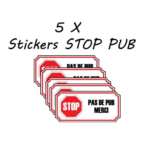 stop pas de pub publicité boite aux lettres sticker autocollant logo 3
