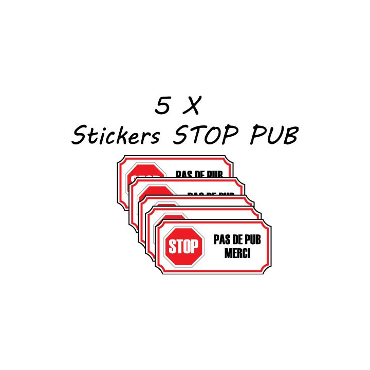 stop pas de pub publicité boite aux lettres sticker autocollant logo 3