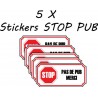 stop pas de pub publicité boite aux lettres sticker autocollant logo 3