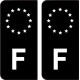 F Europe black sticker plate