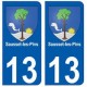 13 Sausset-les-Pins blason ville autocollant plaque