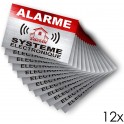 Autocollant alarme système électronique logo 771 lot de 12