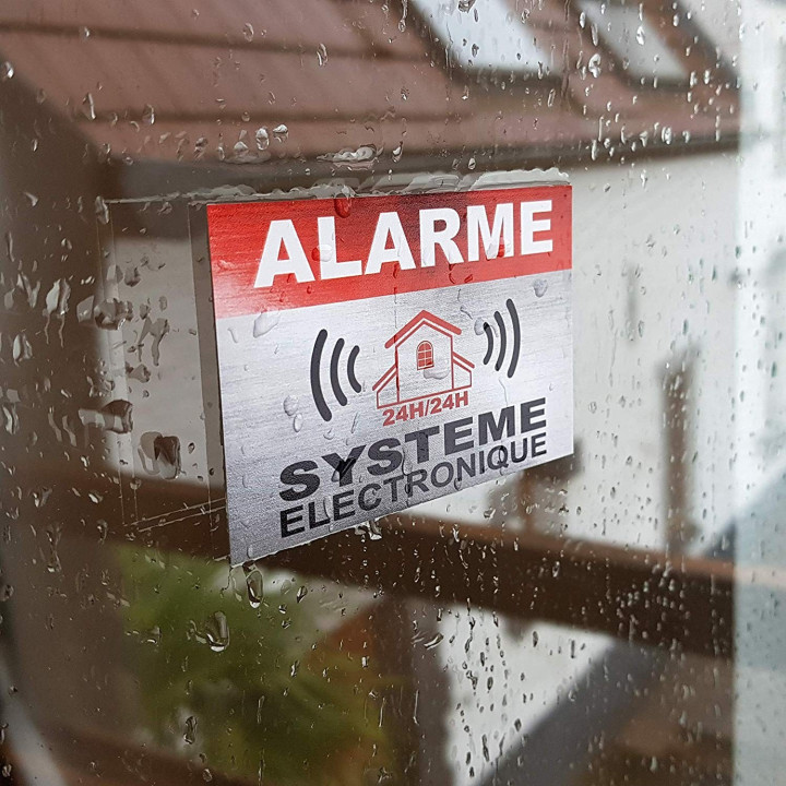 Autocollant alarme système électronique logo 771 lot de 12