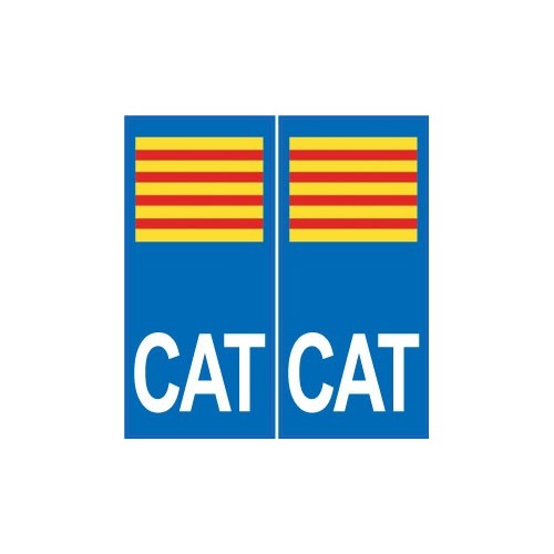 GATO catalán de la etiqueta engomada de la placa