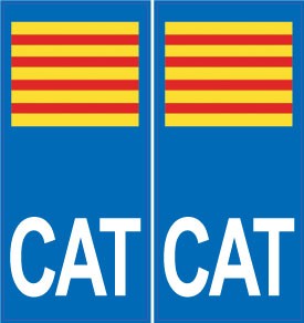 CAT catalan autocollant plaque 