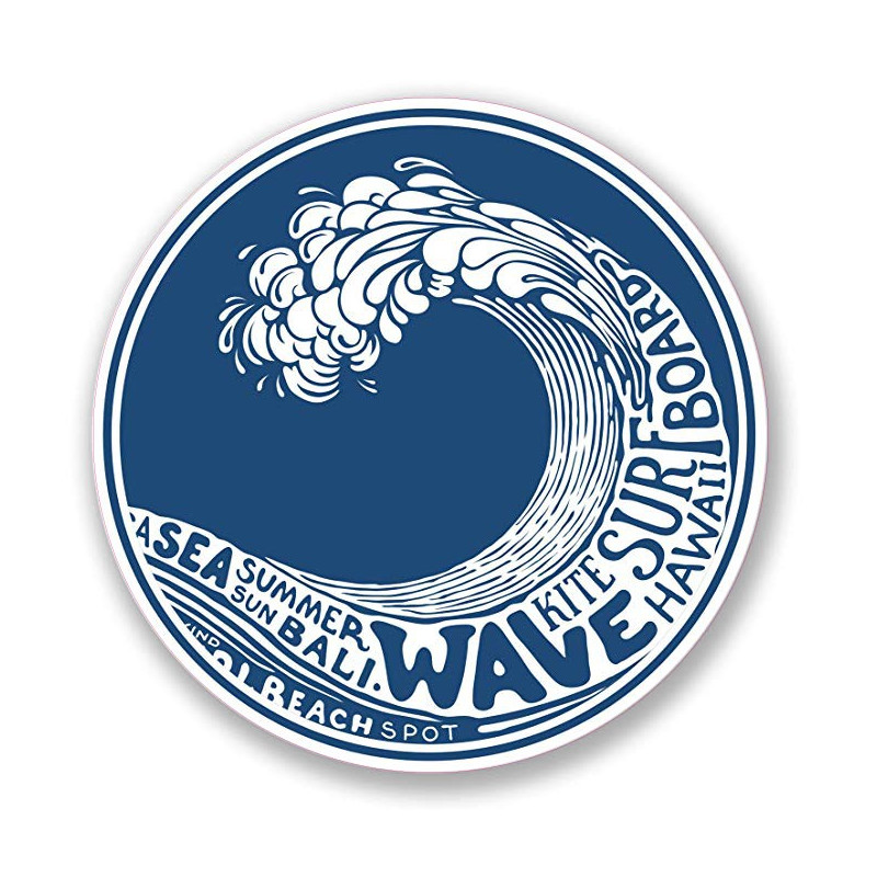 Tiki surfboard totem hibiskus aufkleber sticker kleber 3