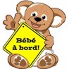 Autocollant sticker Bébé à bord ours en peluche 9