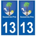 13 Sausset-les-Pins wappen der stadt aufkleber platte