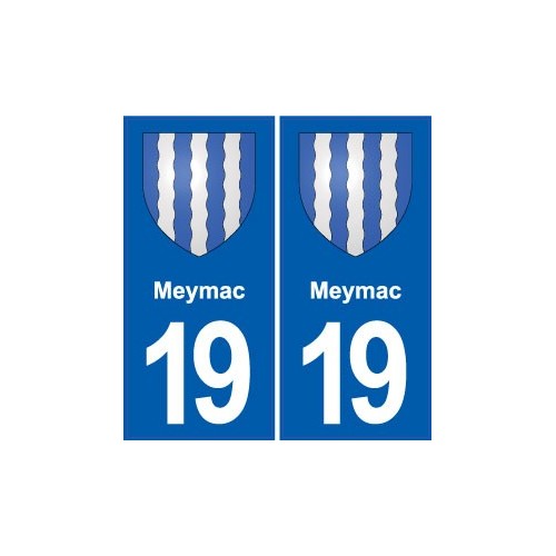 19 Meymac blason ville autocollant plaque sticker