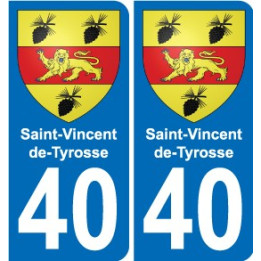 40 Saint-Vincent-de-Tyrosse wappen aufkleber typenschild aufkleber stadt