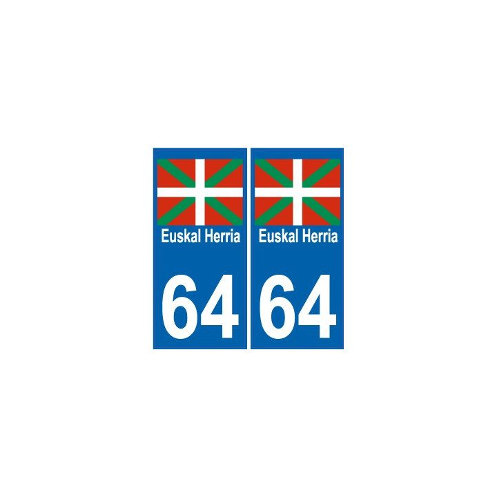 64 País Vasco placa etiqueta