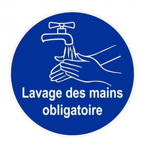 Lavage des mains propreté logo 1 - se laver les mains autocollant sticker