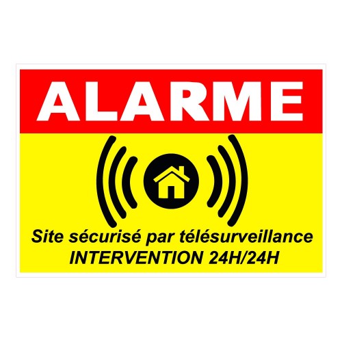 Autocollant Alarme - Site sécurisé