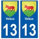 13 Velaux blason ville autocollant plaque