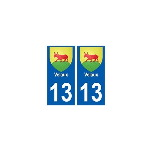 13 Velaux blason ville autocollant plaque