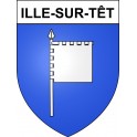 Ille-sur-Têt 65 ville sticker blason écusson autocollant adhésif