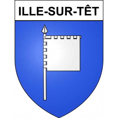 Stickers coat of arms Ille-sur-Têt adhesive sticker