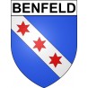 Pegatinas escudo de armas de Benfeld adhesivo de la etiqueta engomada