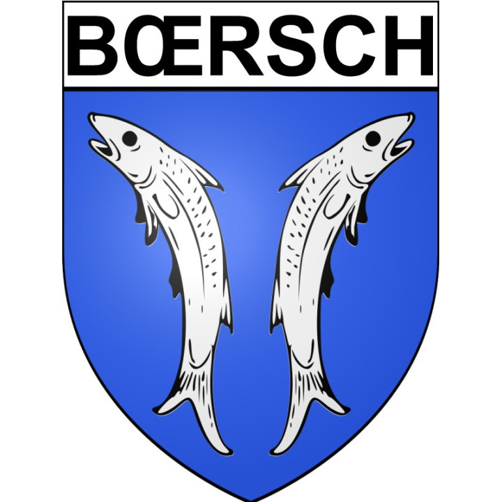 Pegatinas escudo de armas de Bœrsch adhesivo de la etiqueta engomada