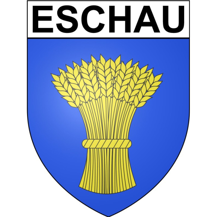 Pegatinas escudo de armas de Eschau adhesivo de la etiqueta engomada