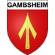 Gambsheim 67 ville sticker blason écusson autocollant adhésif