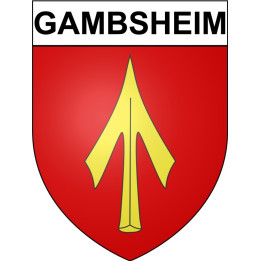 Gambsheim 67 ville sticker blason écusson autocollant adhésif