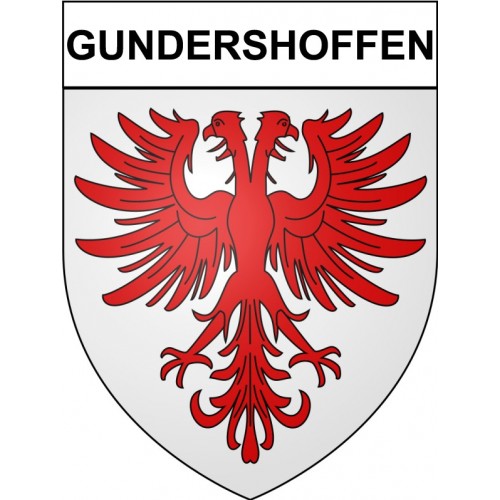 Gundershoffen Sticker wappen, gelsenkirchen, augsburg, klebender aufkleber