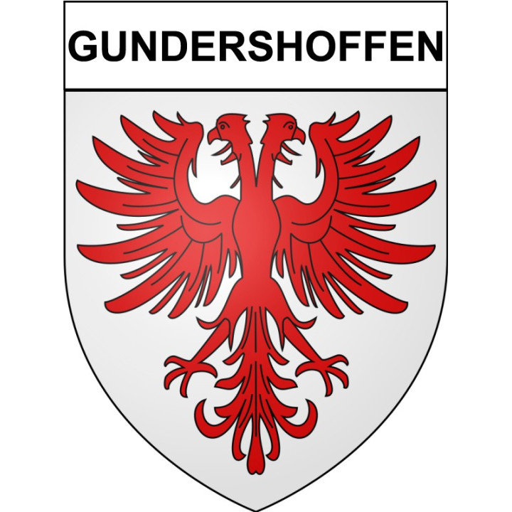 Gundershoffen 67 ville sticker blason écusson autocollant adhésif