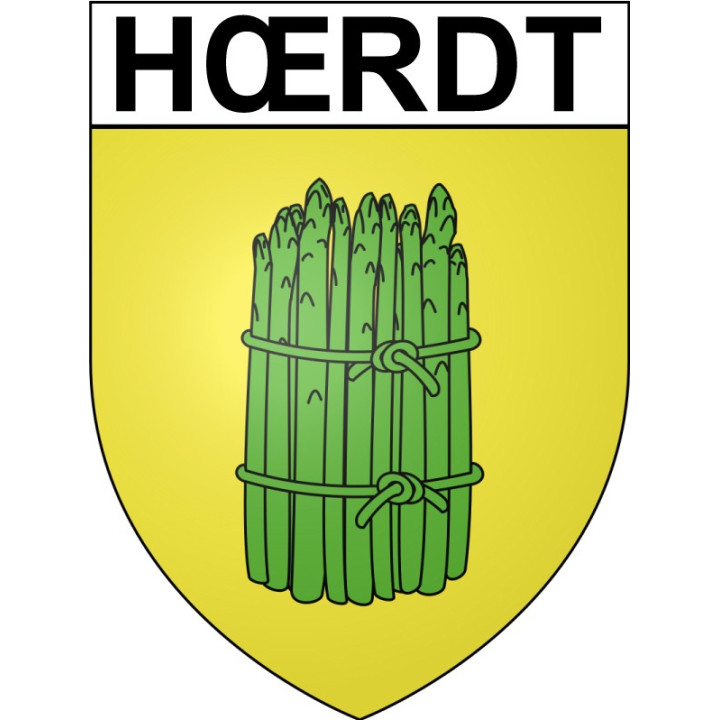 Pegatinas escudo de armas de Hœrdt adhesivo de la etiqueta engomada