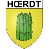 Hœrdt Sticker wappen, gelsenkirchen, augsburg, klebender aufkleber